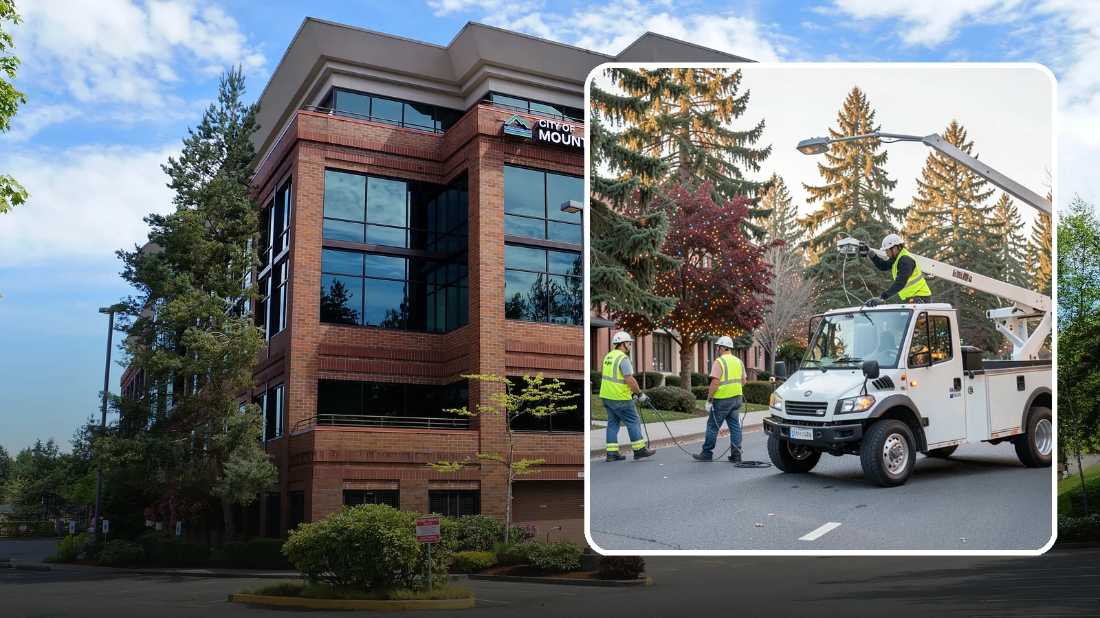 Holiday Lighting in Mountlake Terrace, Snohomish County, WA - Seasonal installation, maintenance, and removal of civic holiday lighting for downtowns and public spaces.