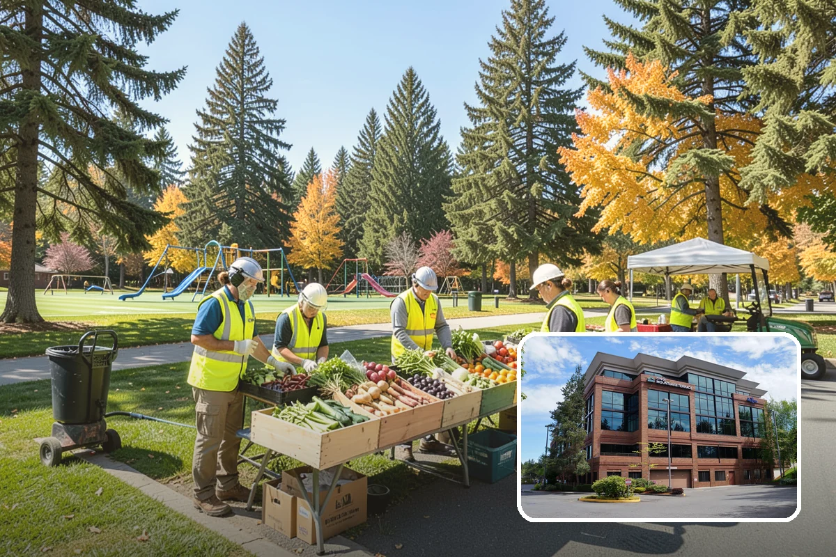 Holiday Lighting in Mountlake Terrace, Snohomish County, WA - Creates welcoming, festive public spaces during winter