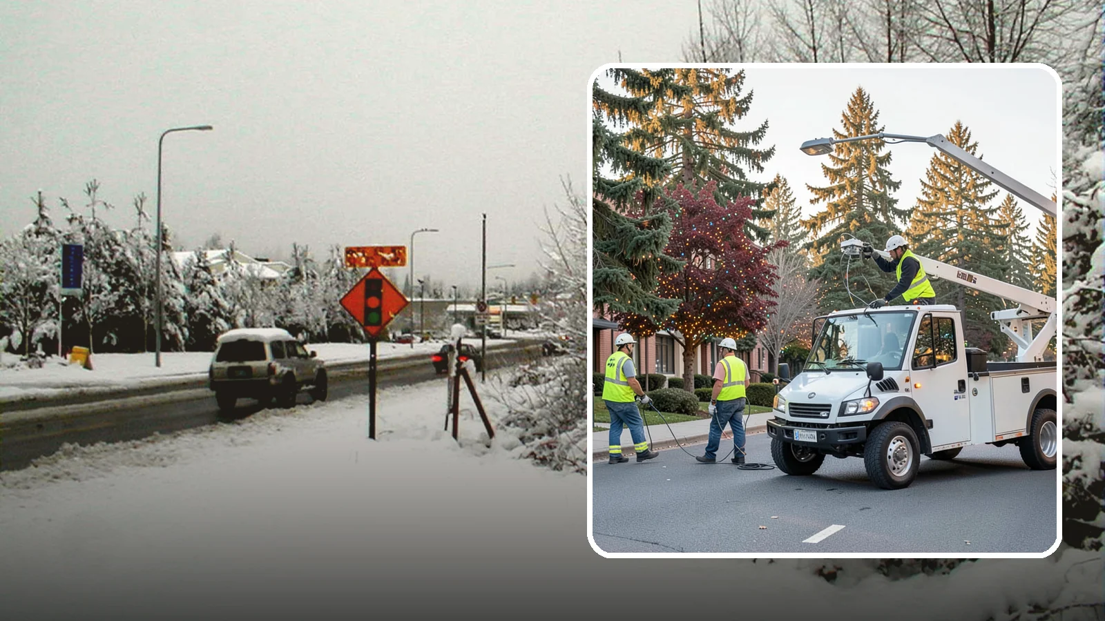 Holiday Lighting in Newcastle, King County, WA - Seasonal installation, maintenance, and removal of civic holiday lighting for downtowns and public spaces.