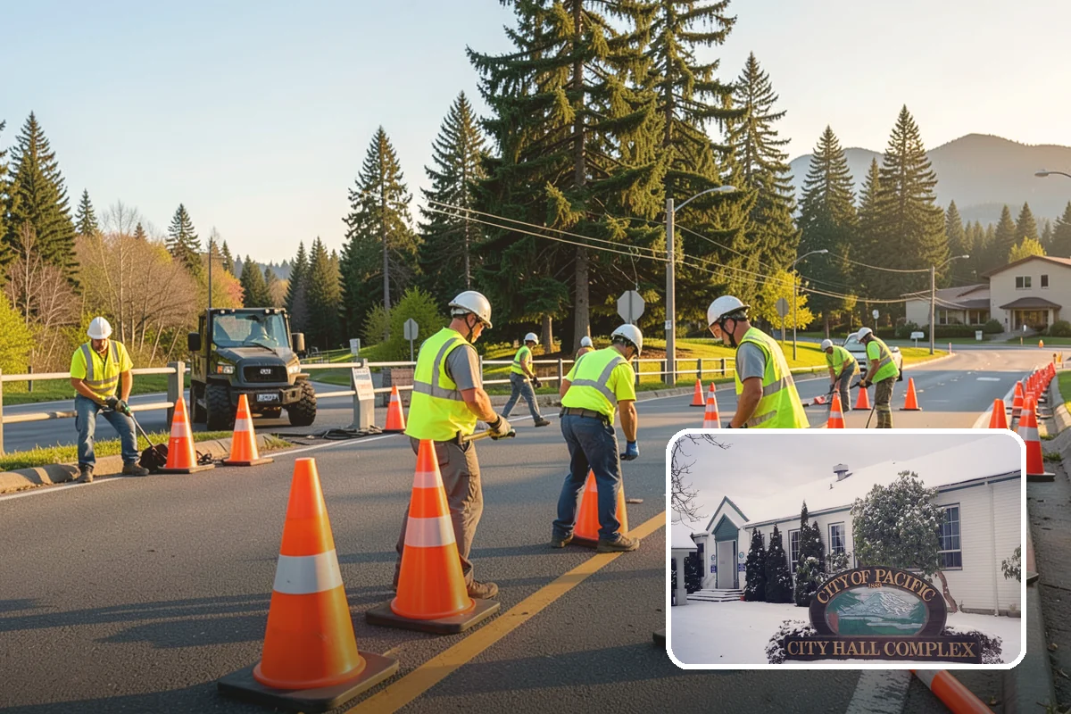 Holiday Lighting in Pacific, King County, WA - Creates welcoming, festive public spaces during winter