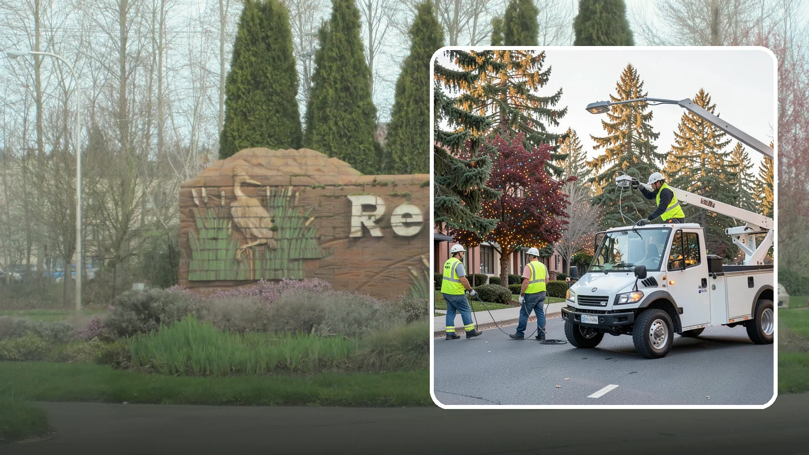 Holiday Lighting in Renton, King County, WA - Seasonal installation, maintenance, and removal of civic holiday lighting for downtowns and public spaces.