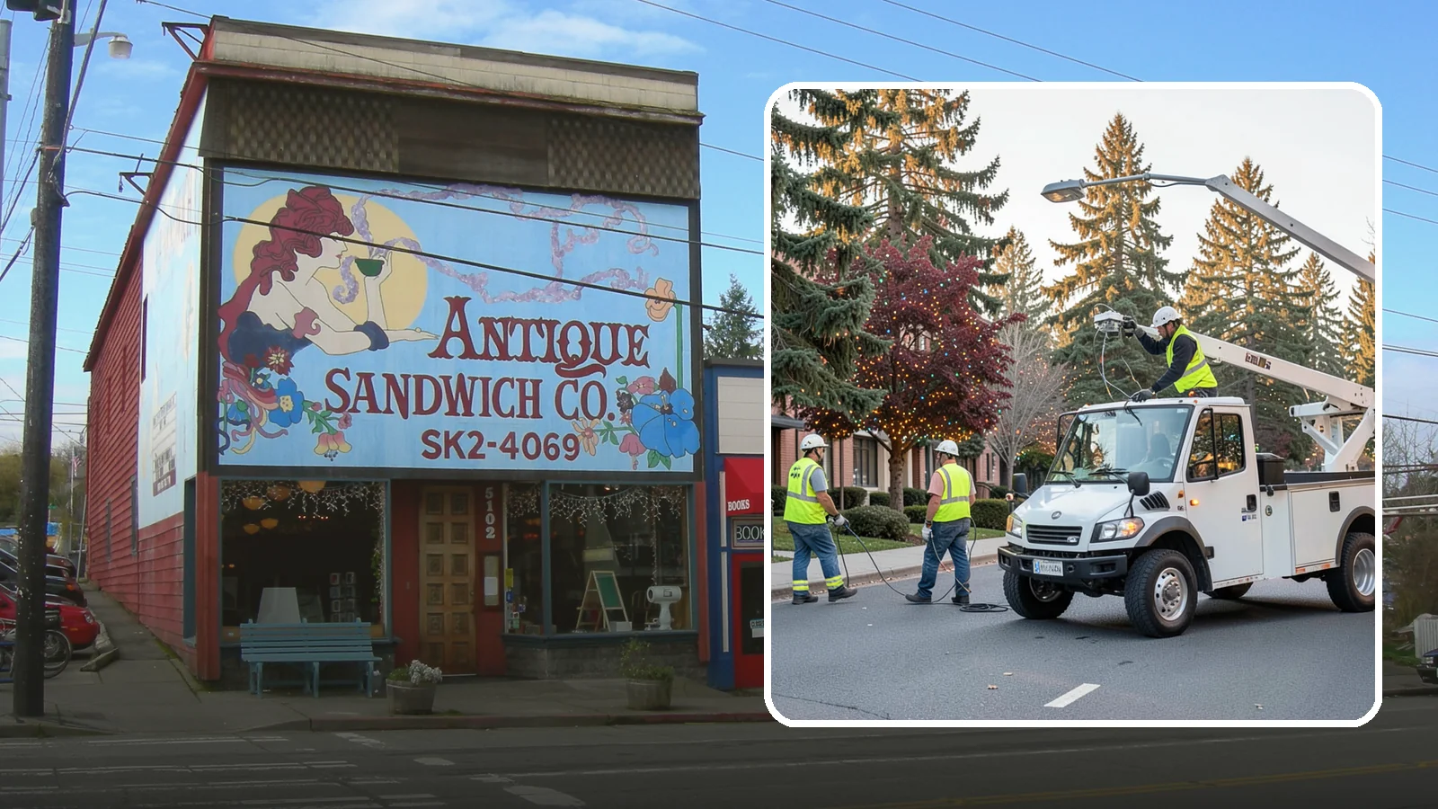 Holiday Lighting in Ruston, Pierce County, WA - Seasonal installation, maintenance, and removal of civic holiday lighting for downtowns and public spaces.