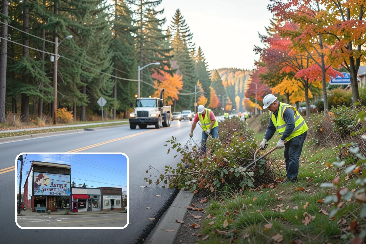 Holiday Lighting in Ruston, Pierce County, WA - Creates welcoming, festive public spaces during winter