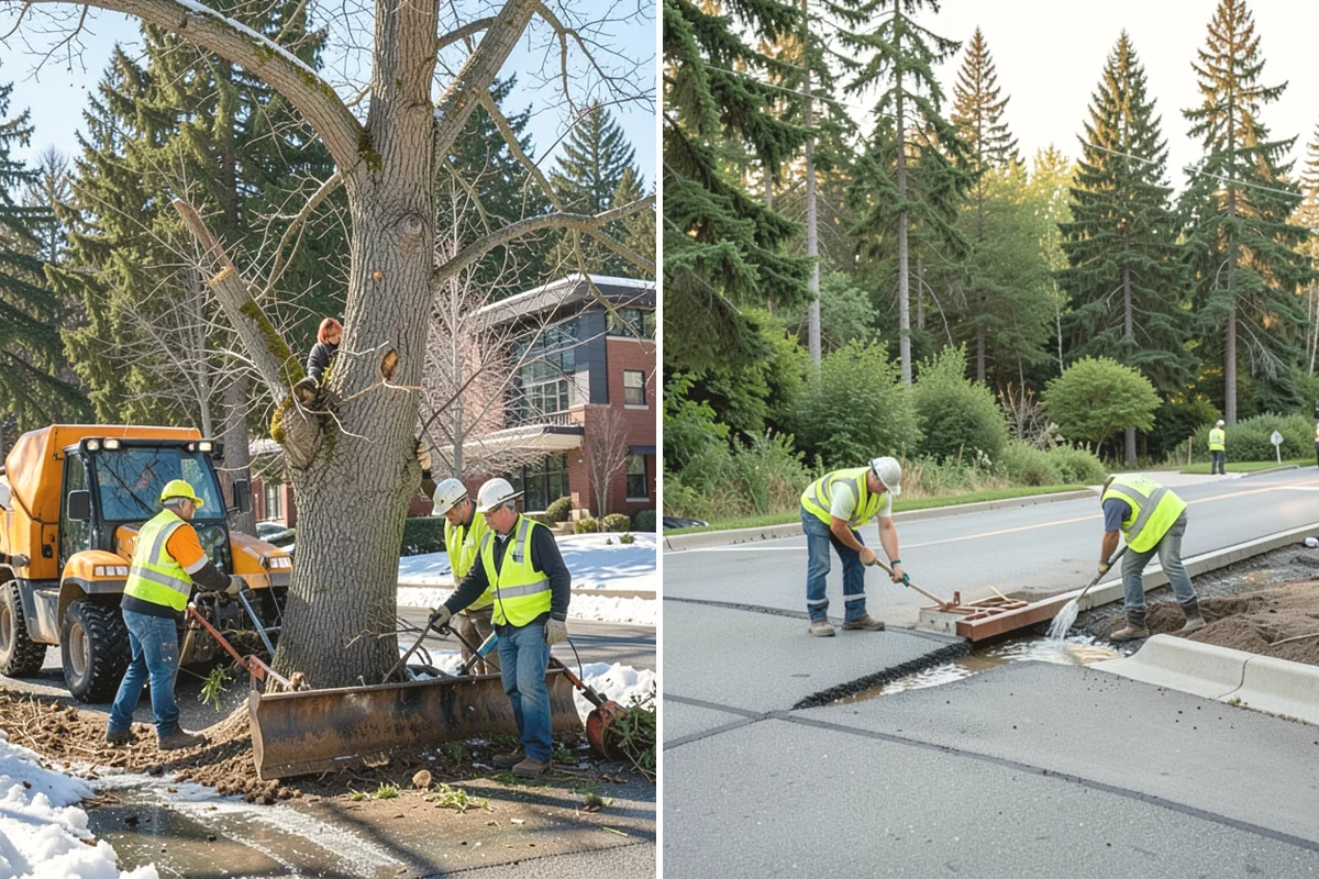 Holiday Lighting in Ruston, Pierce County, WA - Plan display layout, power sources, and attachment points