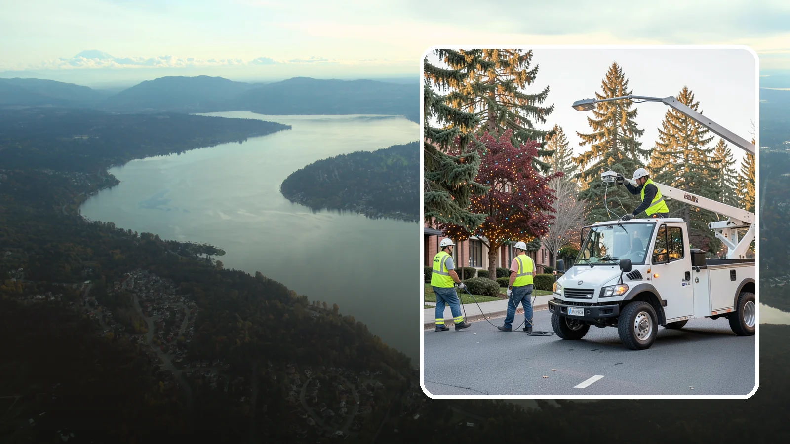 Holiday Lighting in Sammamish, King County, WA - Seasonal installation, maintenance, and removal of civic holiday lighting for downtowns and public spaces.