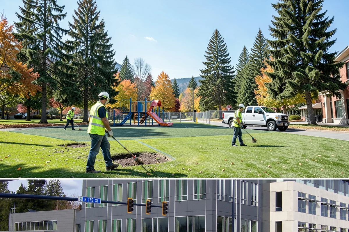 Holiday Lighting in Shoreline, King County, WA - Installation occurs in November, maintenance runs through the holidays, and removal follows in January.
