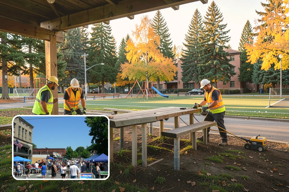 Holiday Lighting in Snohomish, Snohomish County, WA - Creates welcoming, festive public spaces during winter