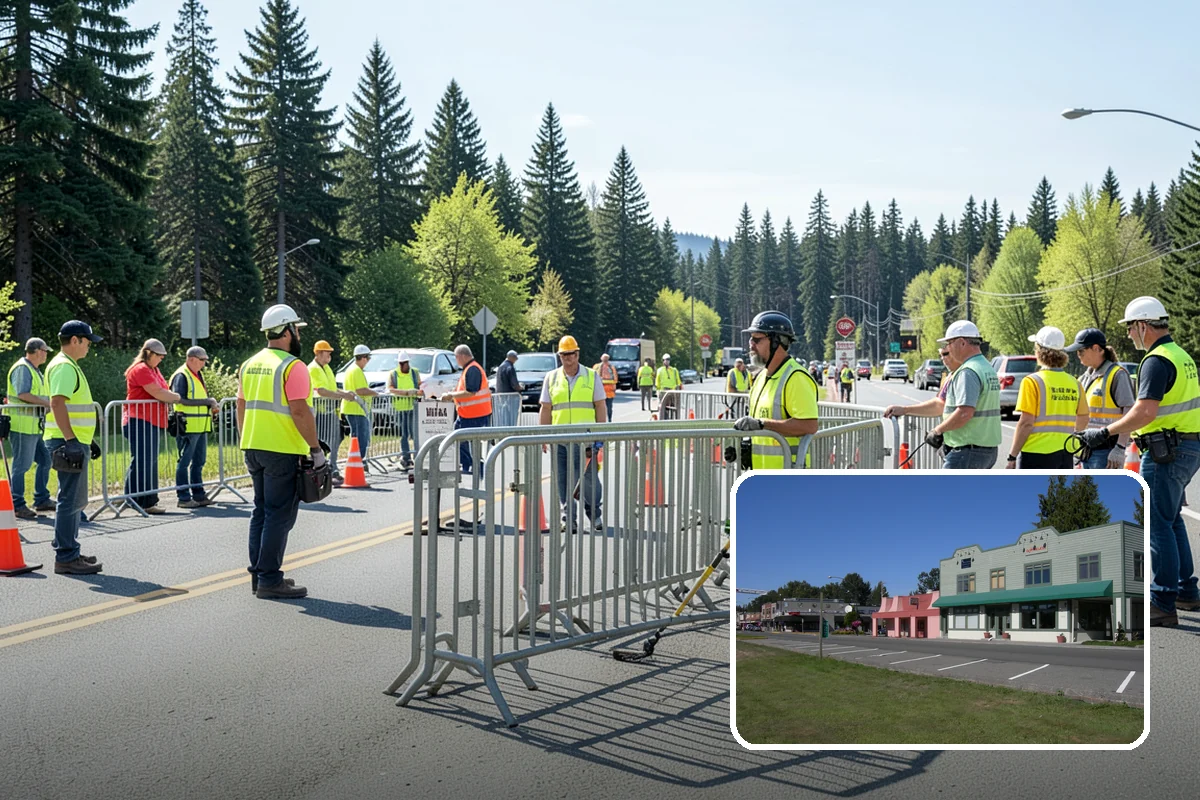 Holiday Lighting in Snoqualmie, King County, WA - Creates welcoming, festive public spaces during winter