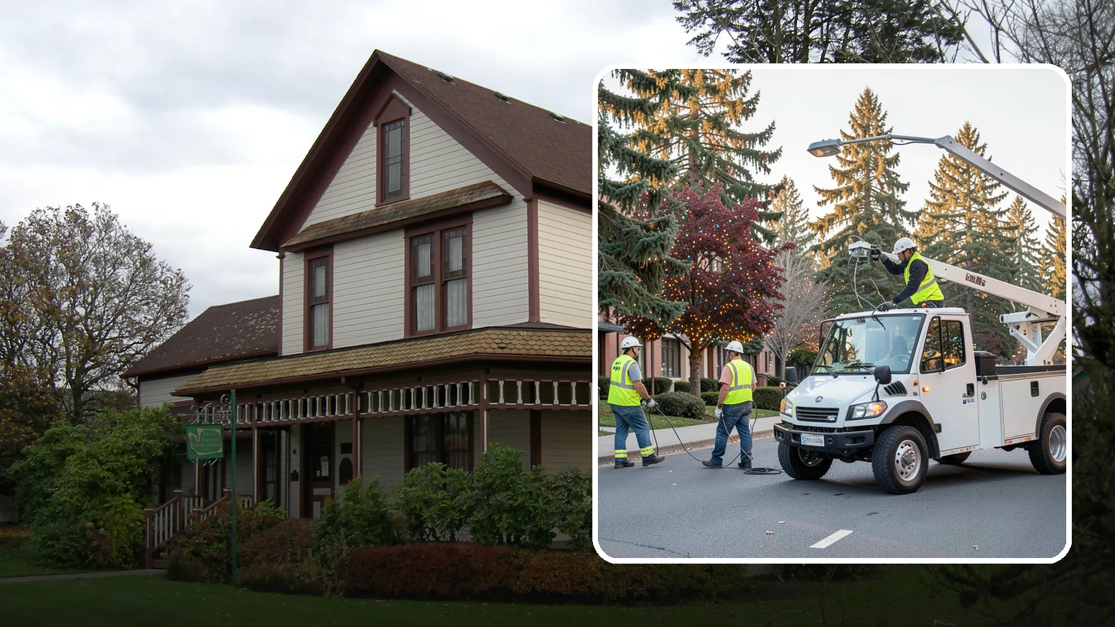 Holiday Lighting in Sumner, Pierce County, WA - Seasonal installation, maintenance, and removal of civic holiday lighting for downtowns and public spaces.