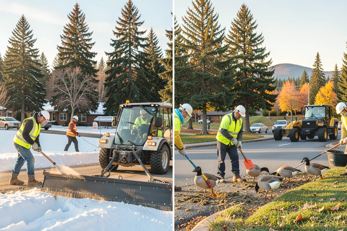 Holiday Lighting in Tukwila, King County, WA - Plan display layout, power sources, and attachment points