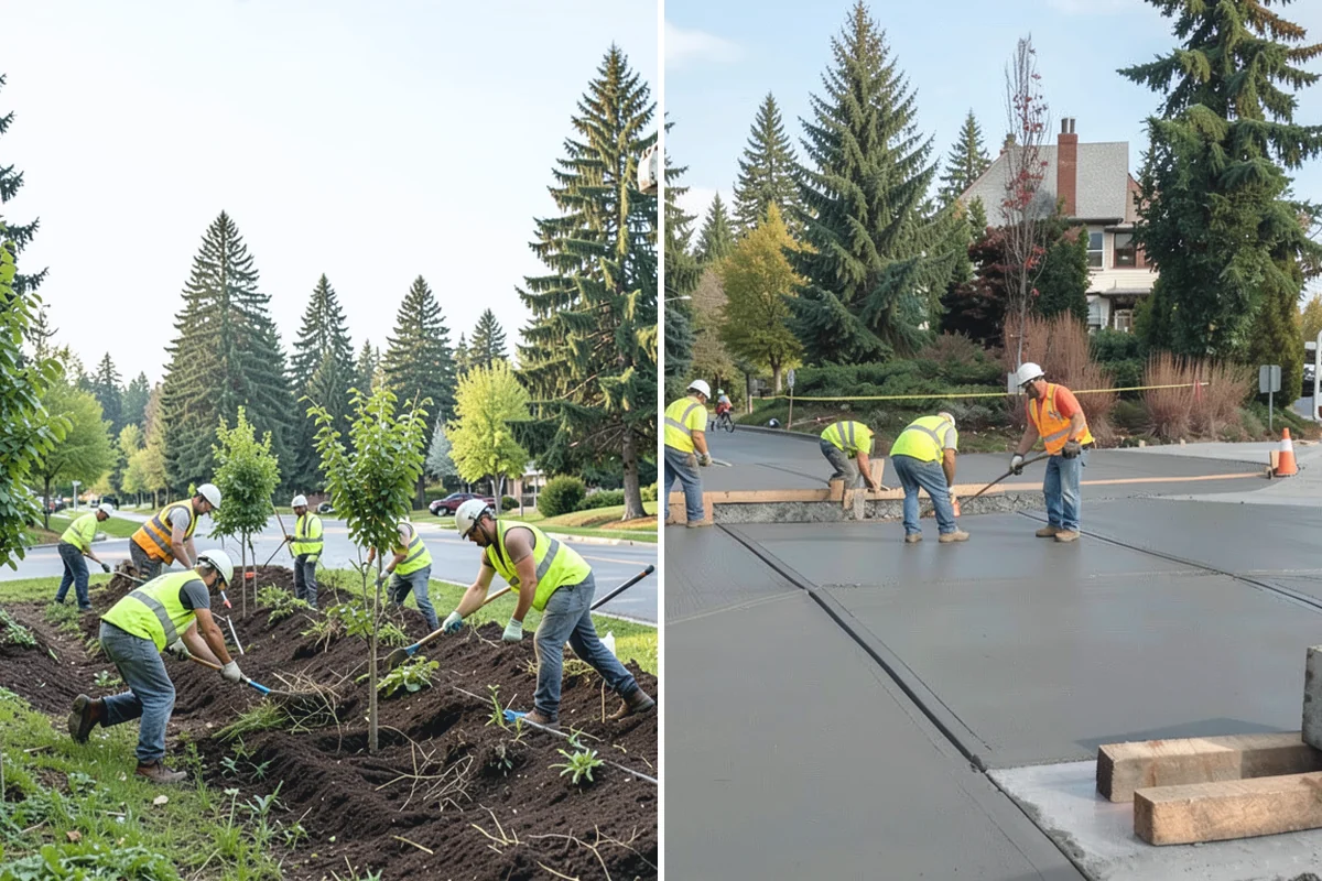 Holiday Lighting in Wilkeson, Pierce County, WA - Plan display layout, power sources, and attachment points