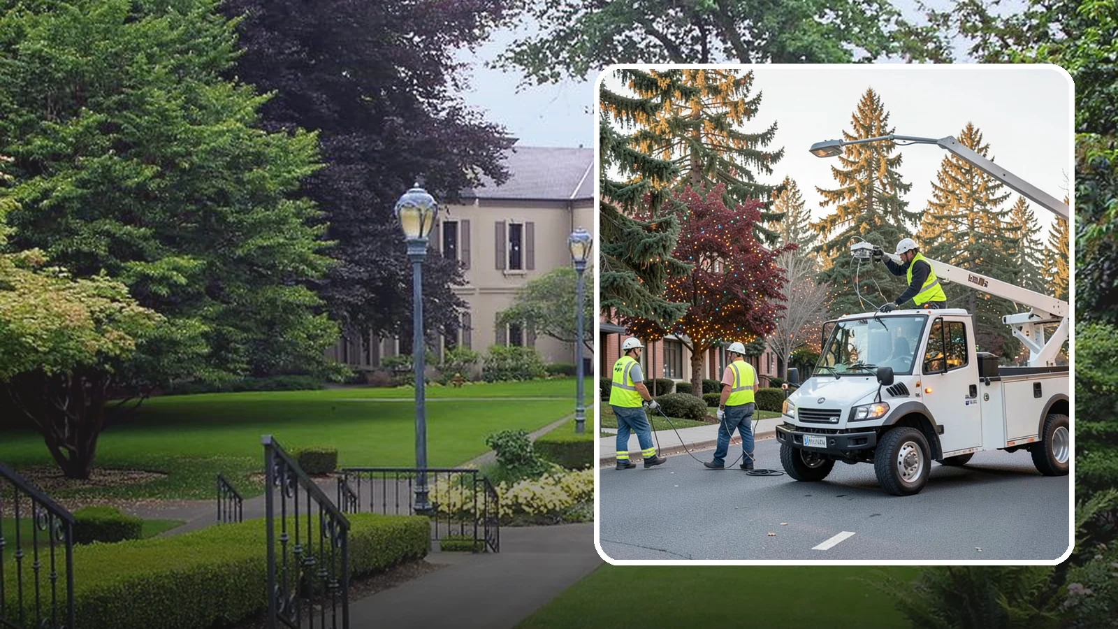 Holiday Lighting in Woodinville, King County, WA - Seasonal installation, maintenance, and removal of civic holiday lighting for downtowns and public spaces.