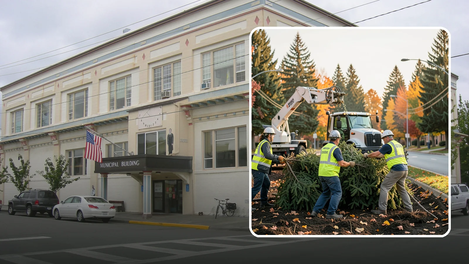 Holiday Tree Recycling in Anacortes, Skagit County, WA - Post-holiday collection and recycling of Christmas trees into mulch or compost.