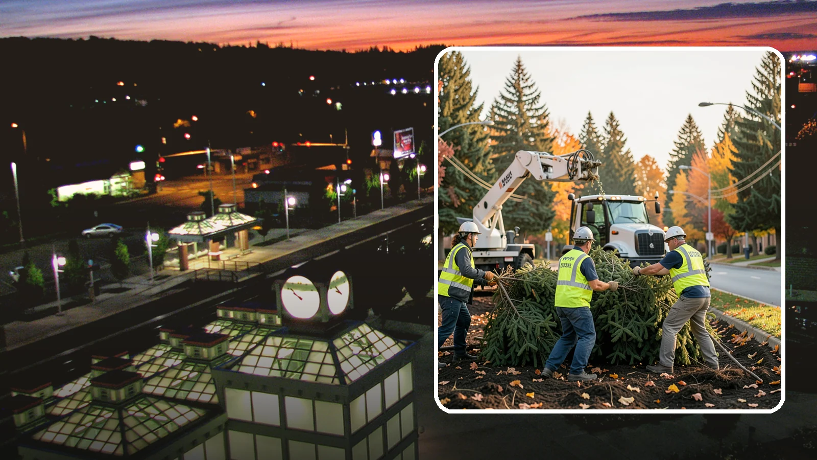 Holiday Tree Recycling in Auburn, King County, WA - Post-holiday collection and recycling of Christmas trees into mulch or compost.