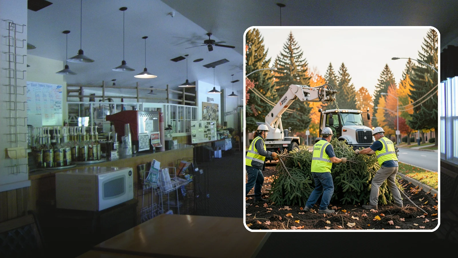 Holiday Tree Recycling in Black Diamond, King County, WA - Post-holiday collection and recycling of Christmas trees into mulch or compost.