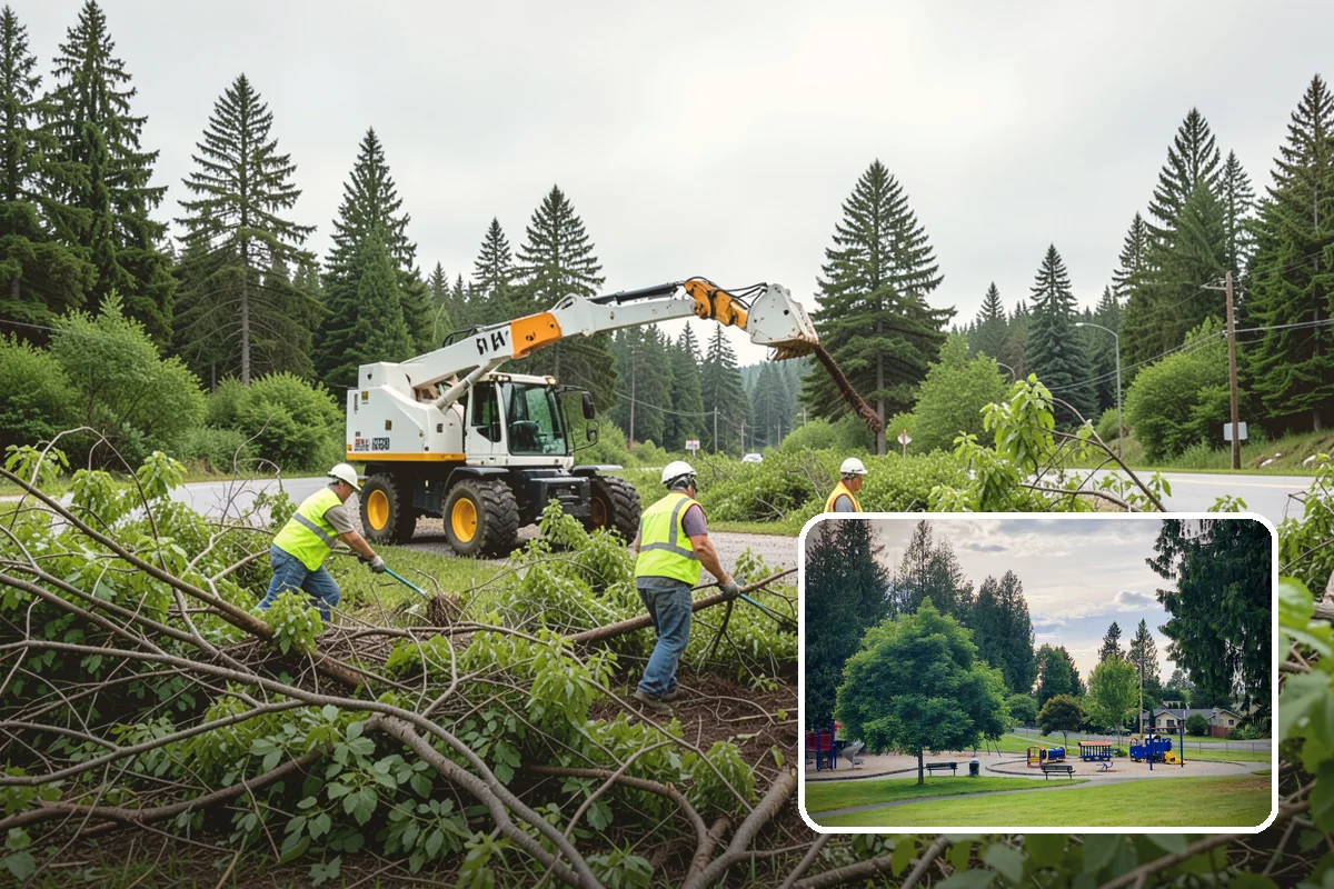Holiday Tree Recycling in Bonney Lake, Pierce County, WA - Trees diverted from landfill