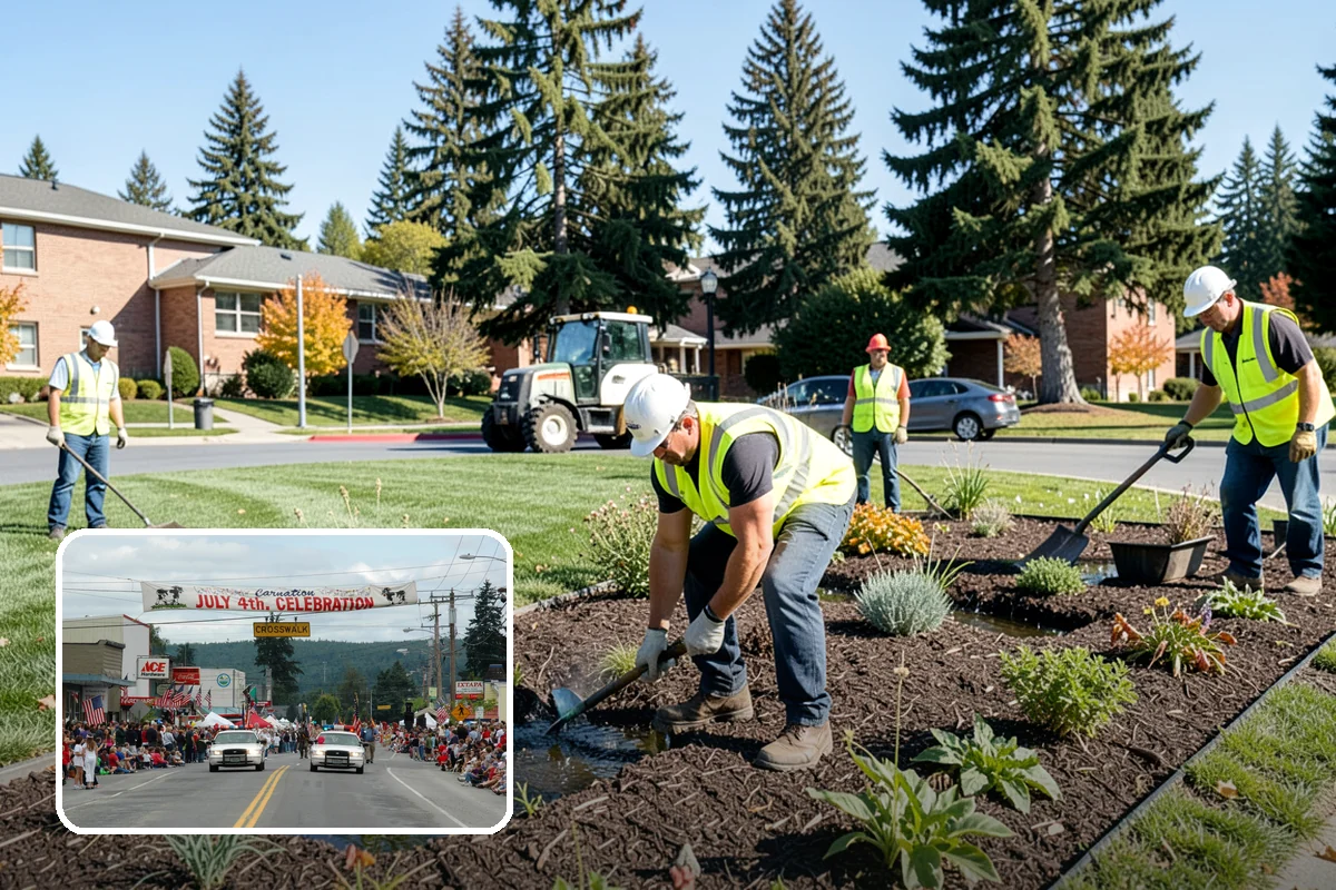 Holiday Tree Recycling in Carnation, King County, WA - Trees diverted from landfill