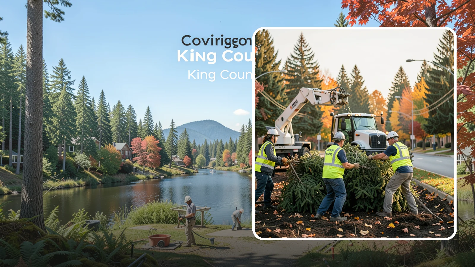 Holiday Tree Recycling in Covington, King County, WA - Post-holiday collection and recycling of Christmas trees into mulch or compost.
