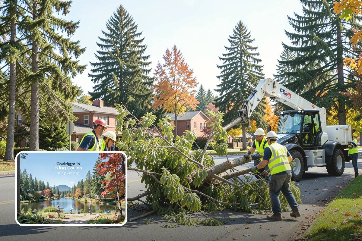 Holiday Tree Recycling in Covington, King County, WA - Trees diverted from landfill