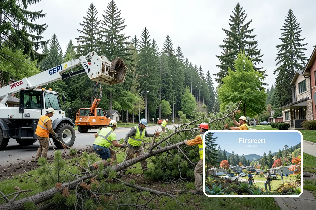 Holiday Tree Recycling in Fircrest, Pierce County, WA - Trees diverted from landfill
