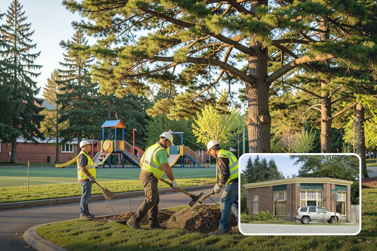 Holiday Tree Recycling in Hamilton, Skagit County, WA - Trees diverted from landfill