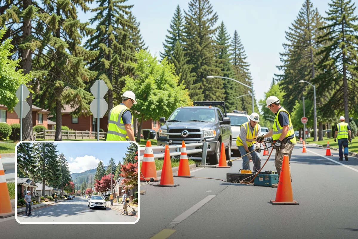 Holiday Tree Recycling in Hunts Point, King County, WA - Trees diverted from landfill