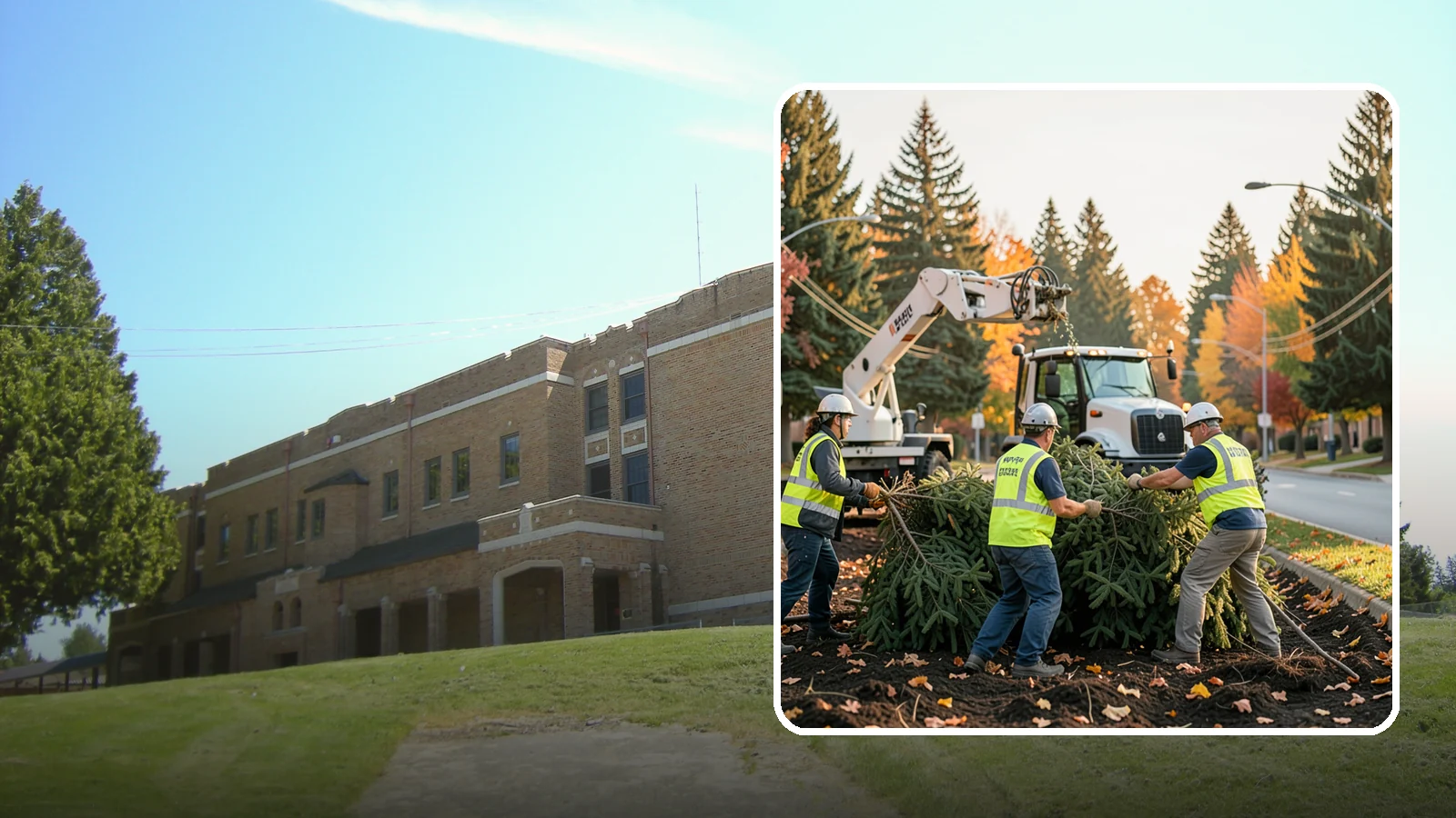 Holiday Tree Recycling in Maple Valley, King County, WA - Post-holiday collection and recycling of Christmas trees into mulch or compost.