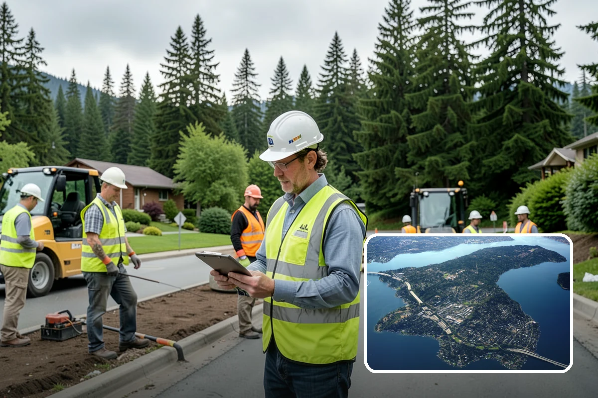 Holiday Tree Recycling in Mercer Island, King County, WA - Trees diverted from landfill