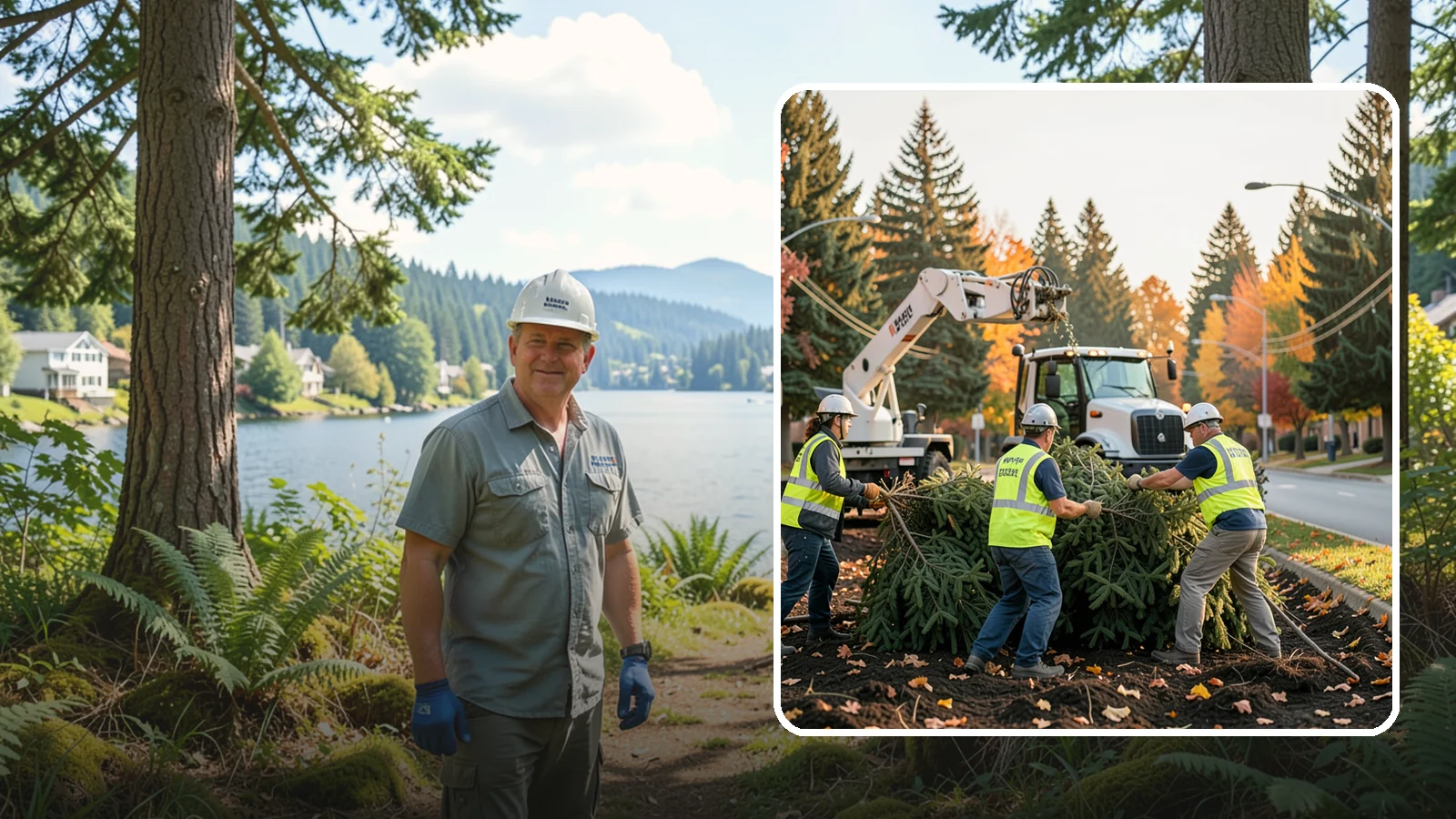 Holiday Tree Recycling in Milton, King County, WA - Post-holiday collection and recycling of Christmas trees into mulch or compost.