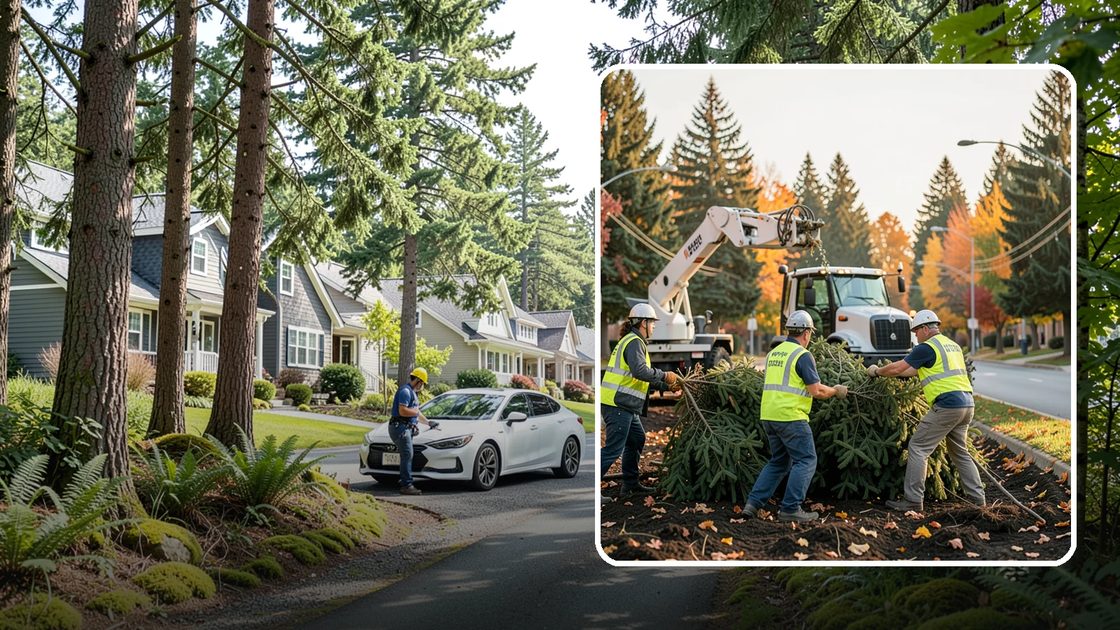 Holiday Tree Recycling in Normandy Park, King County, WA - Post-holiday collection and recycling of Christmas trees into mulch or compost.