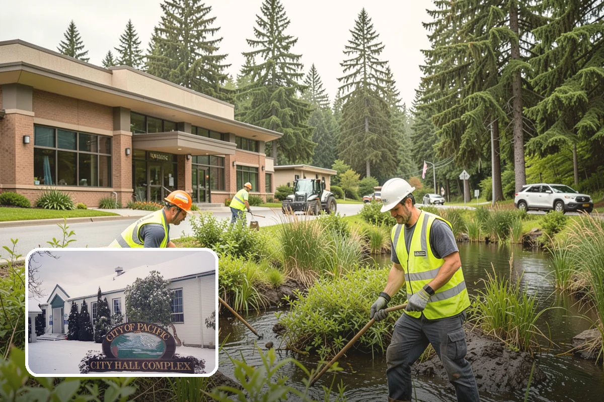 Holiday Tree Recycling in Pacific, King County, WA - Trees diverted from landfill