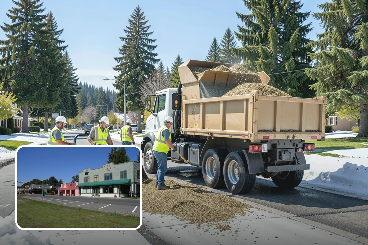 Holiday Tree Recycling in Snoqualmie, King County, WA - Trees diverted from landfill