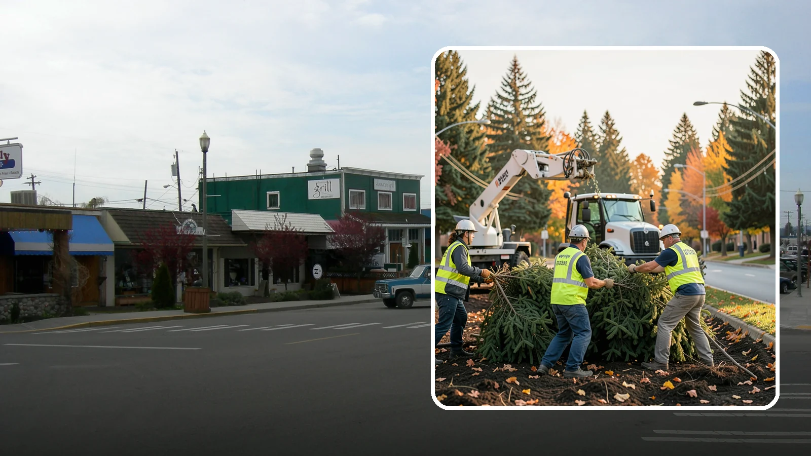 Holiday Tree Recycling in Stanwood, Snohomish County, WA - Post-holiday collection and recycling of Christmas trees into mulch or compost.