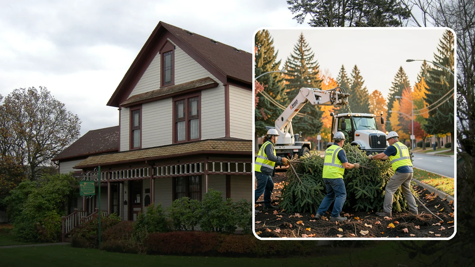 Holiday Tree Recycling in Sumner, Pierce County, WA - Post-holiday collection and recycling of Christmas trees into mulch or compost.