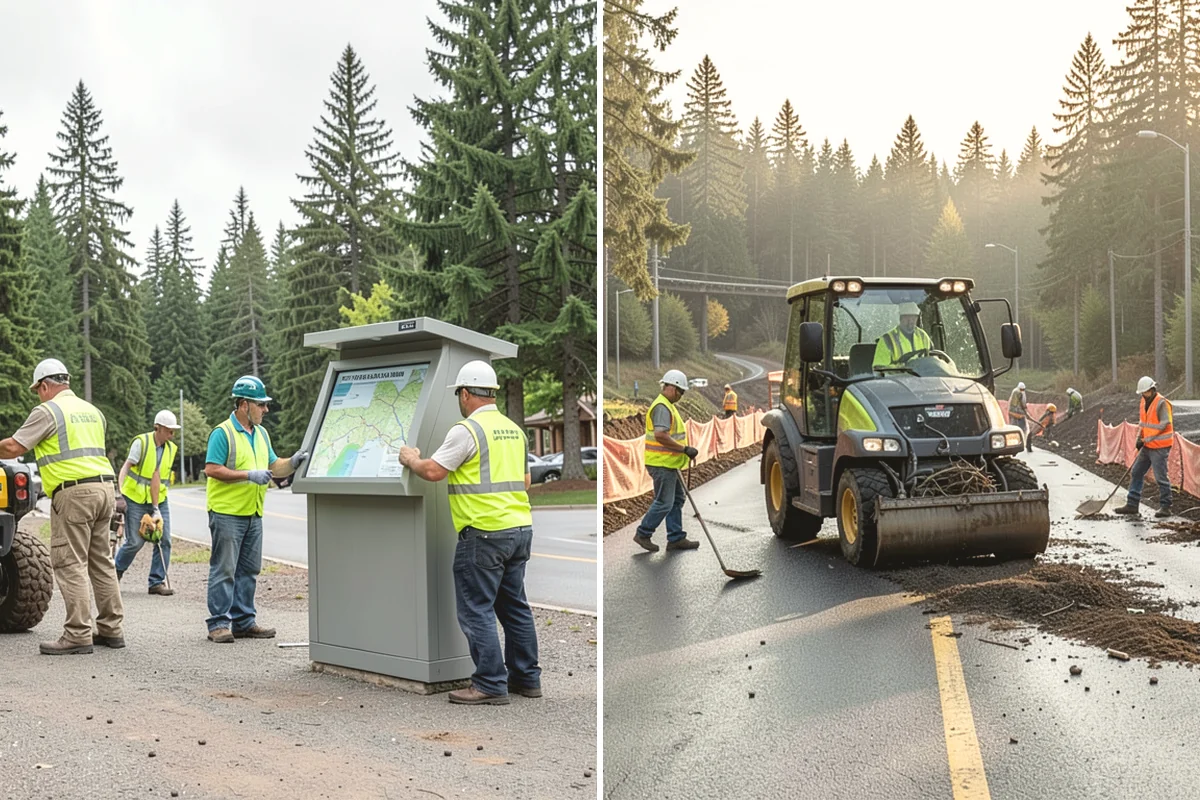 Holiday Tree Recycling in Tukwila, King County, WA - Set collection points or a pickup window