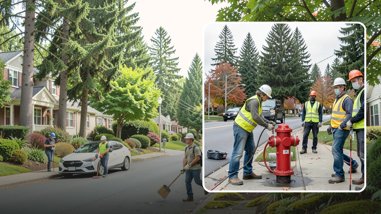Hydrant Painting in Beaux Arts Village, King County, WA - Cleaning and repainting of fire hydrants for visibility, corrosion protection, and color coding.