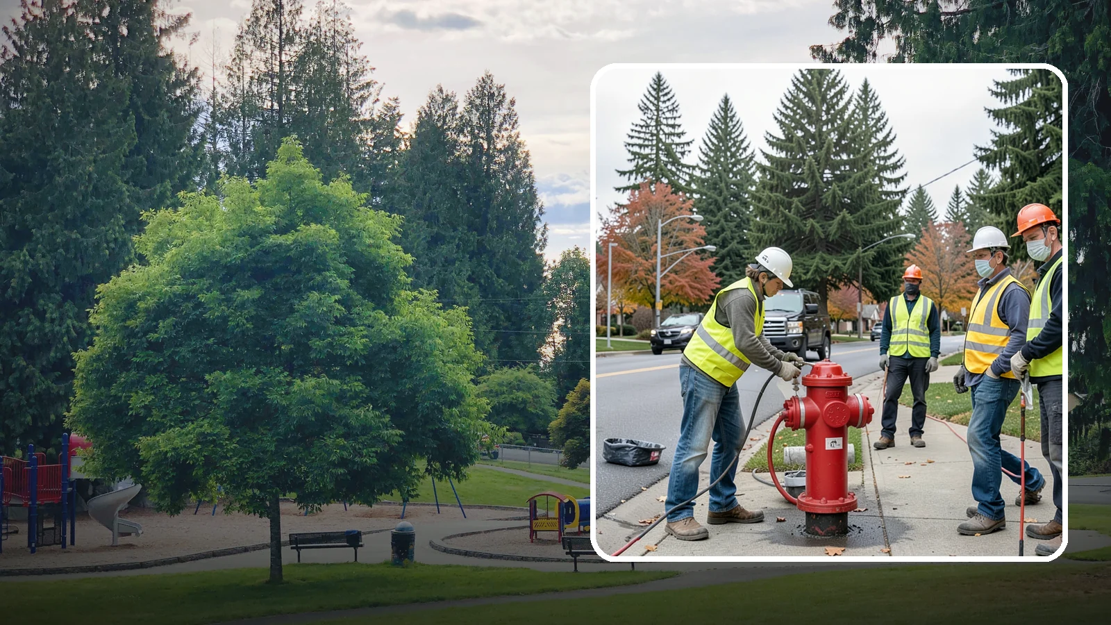 Hydrant Painting in Bonney Lake, Pierce County, WA - Cleaning and repainting of fire hydrants for visibility, corrosion protection, and color coding.