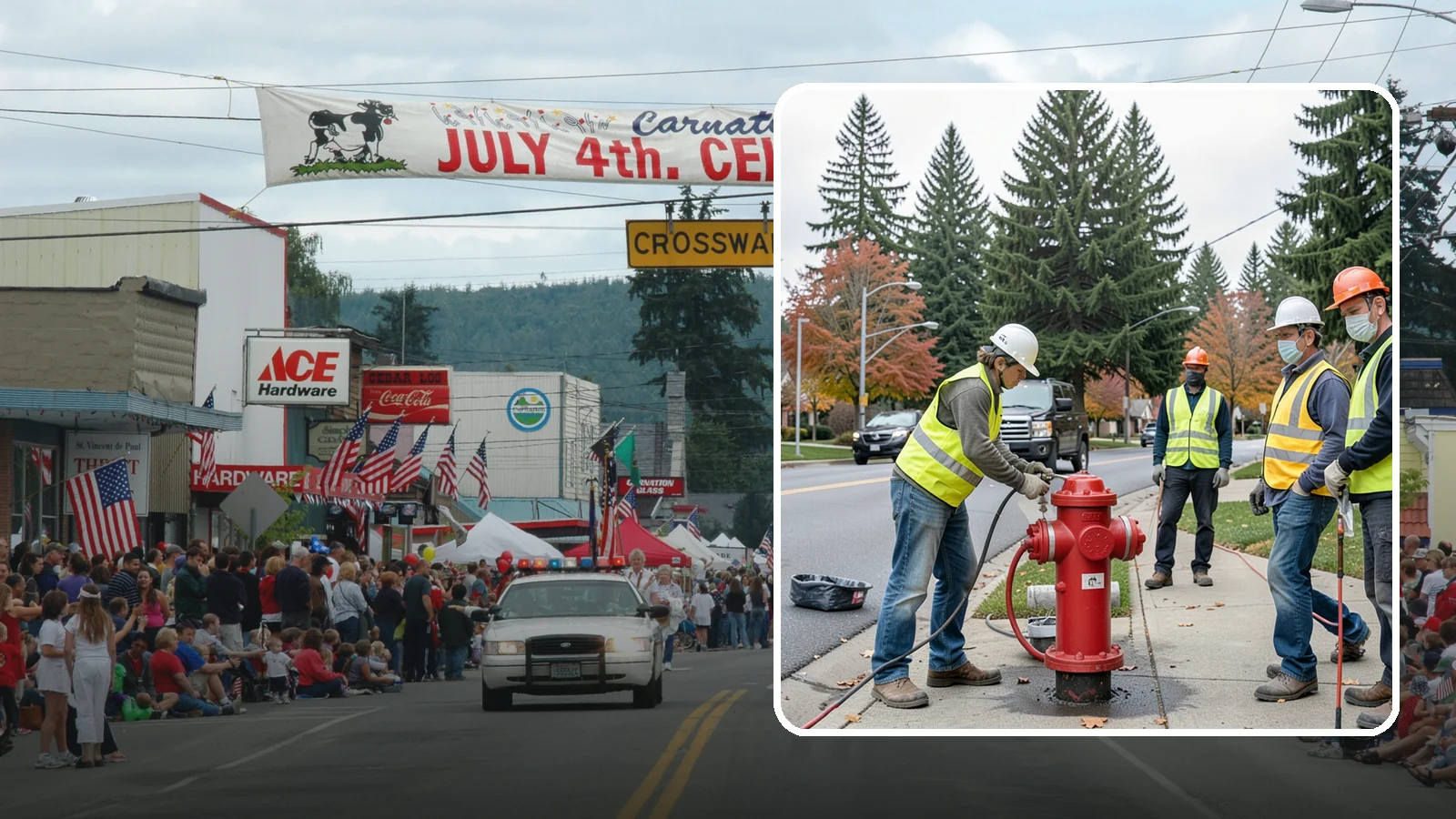 Hydrant Painting in Carnation, King County, WA - Cleaning and repainting of fire hydrants for visibility, corrosion protection, and color coding.