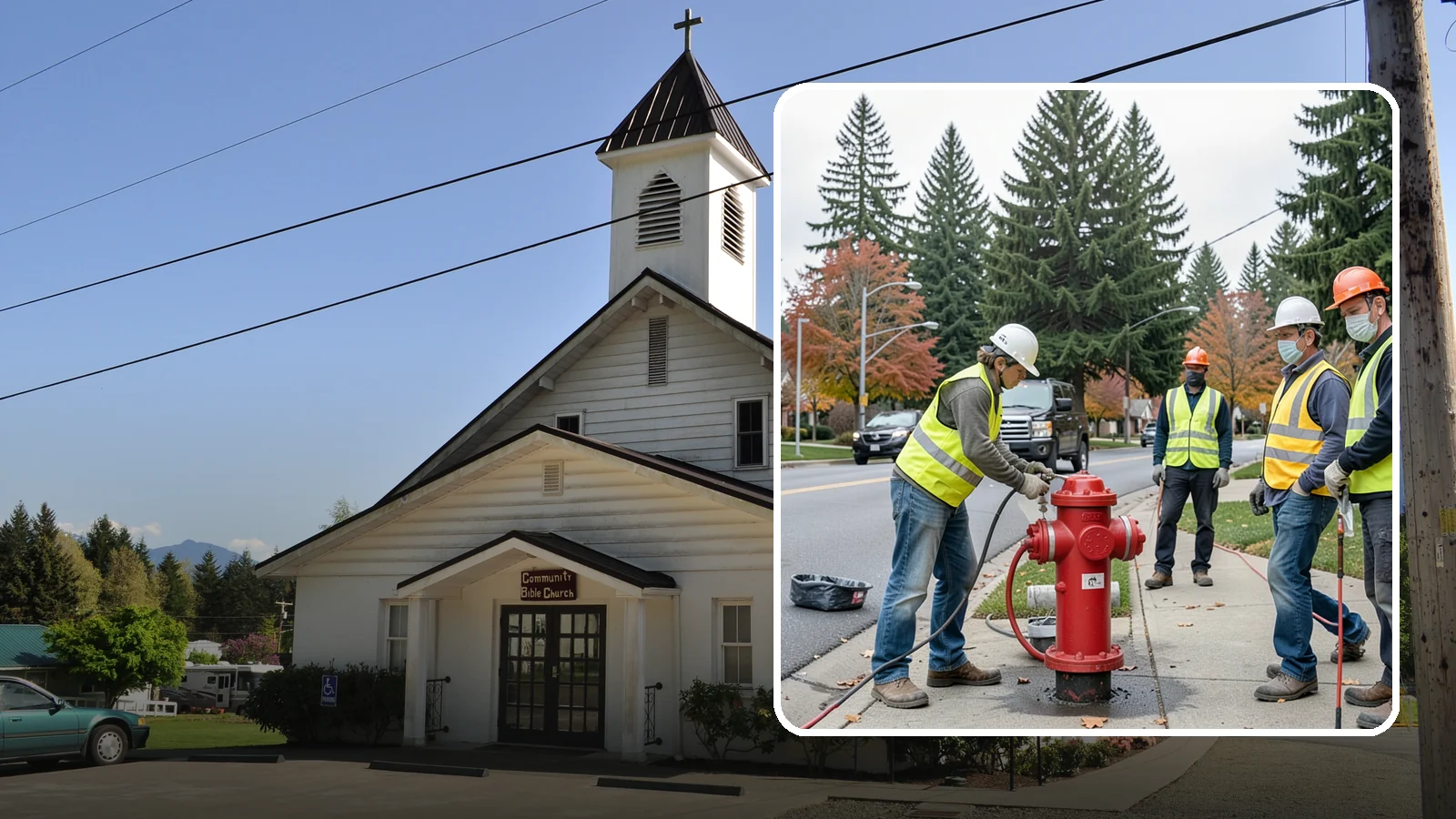Hydrant Painting in Concrete, Skagit County, WA - Cleaning and repainting of fire hydrants for visibility, corrosion protection, and color coding.