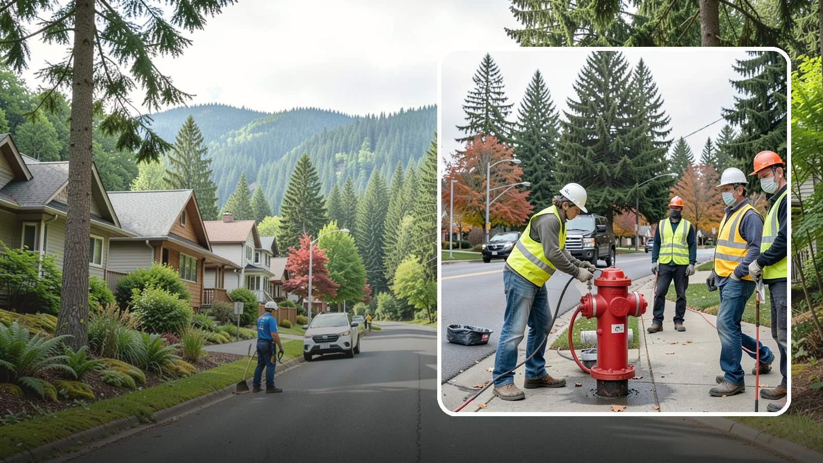 Hydrant Painting in Darrington, Snohomish County, WA - Cleaning and repainting of fire hydrants for visibility, corrosion protection, and color coding.