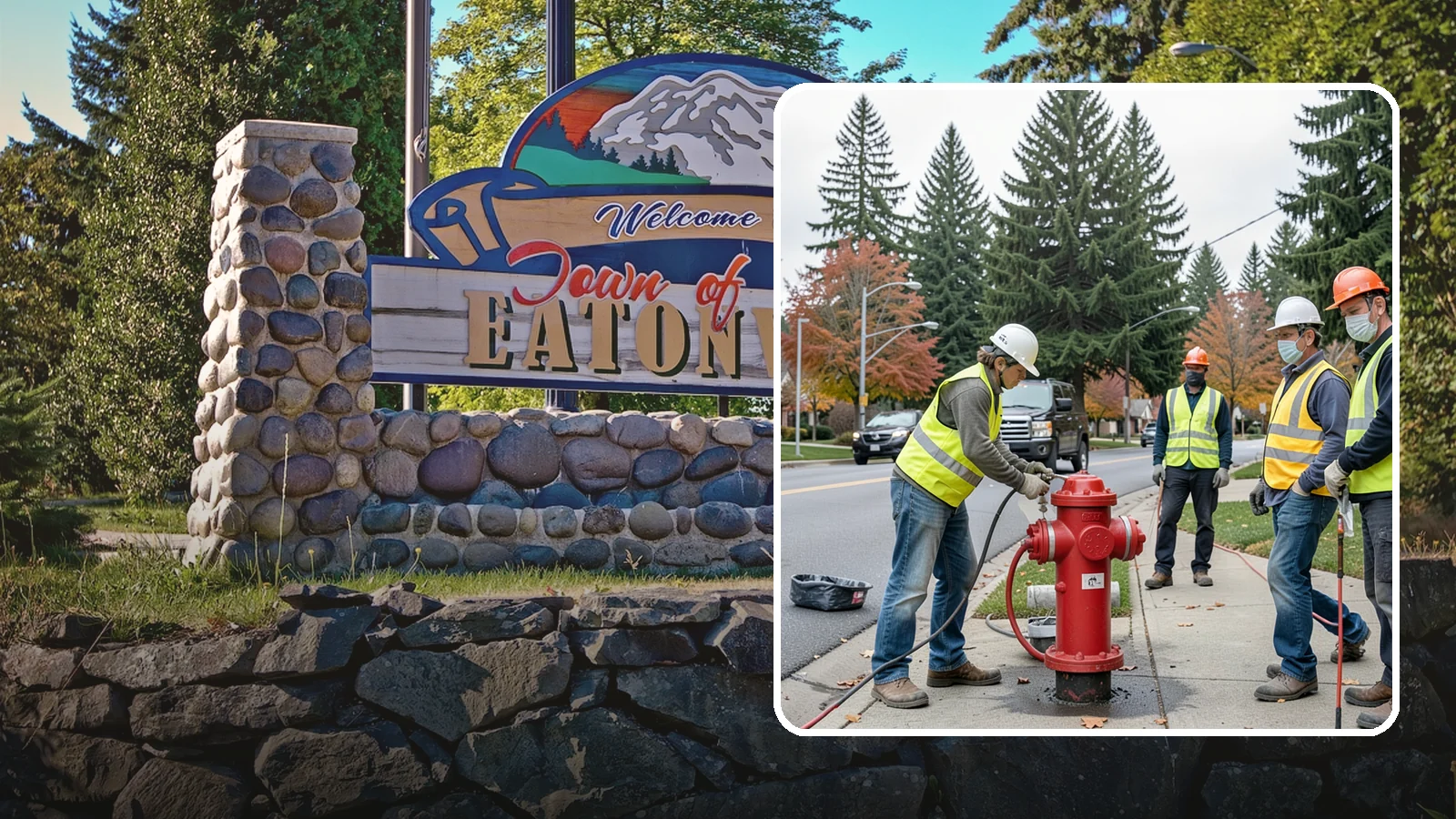 Hydrant Painting in Eatonville, Pierce County, WA - Cleaning and repainting of fire hydrants for visibility, corrosion protection, and color coding.
