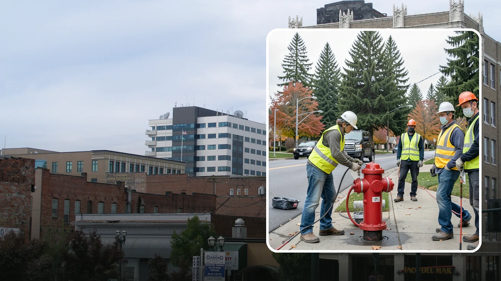 Hydrant Painting in Everett, Snohomish County, WA - Cleaning and repainting of fire hydrants for visibility, corrosion protection, and color coding.