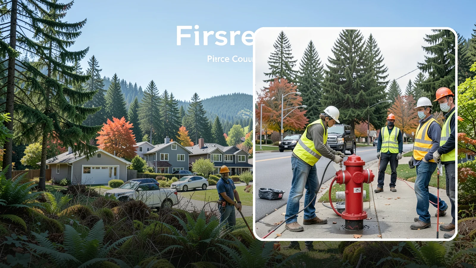 Hydrant Painting in Fircrest, Pierce County, WA - Cleaning and repainting of fire hydrants for visibility, corrosion protection, and color coding.