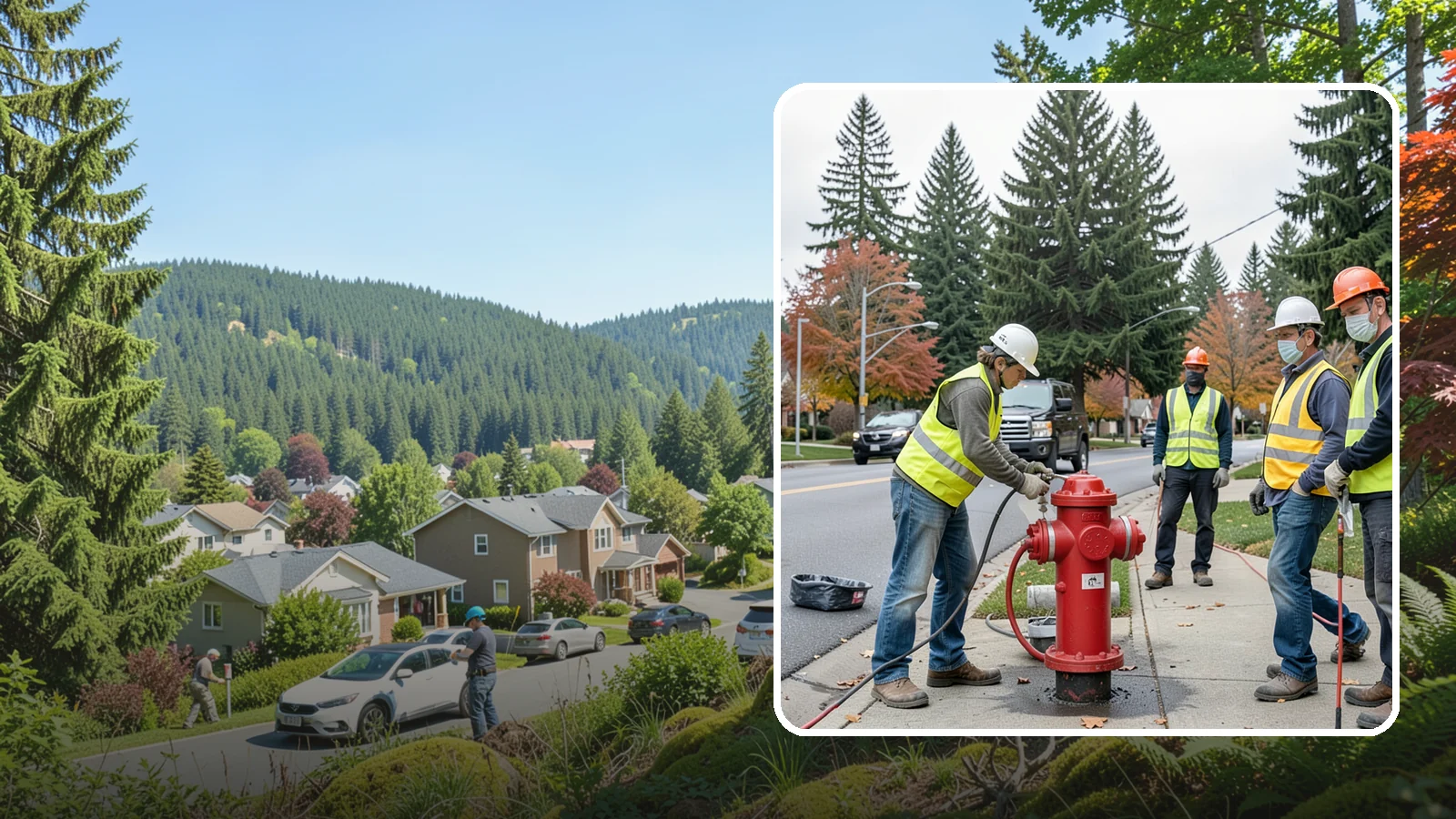 Hydrant Painting in Index, Snohomish County, WA - Cleaning and repainting of fire hydrants for visibility, corrosion protection, and color coding.