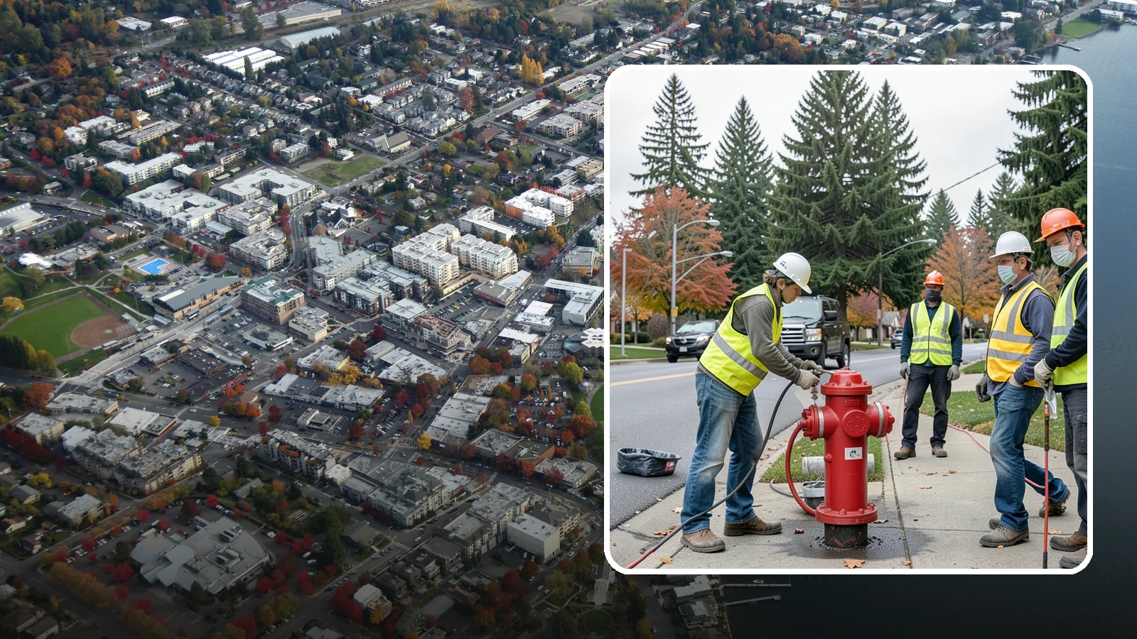 Hydrant Painting in Kirkland, King County, WA - Cleaning and repainting of fire hydrants for visibility, corrosion protection, and color coding.