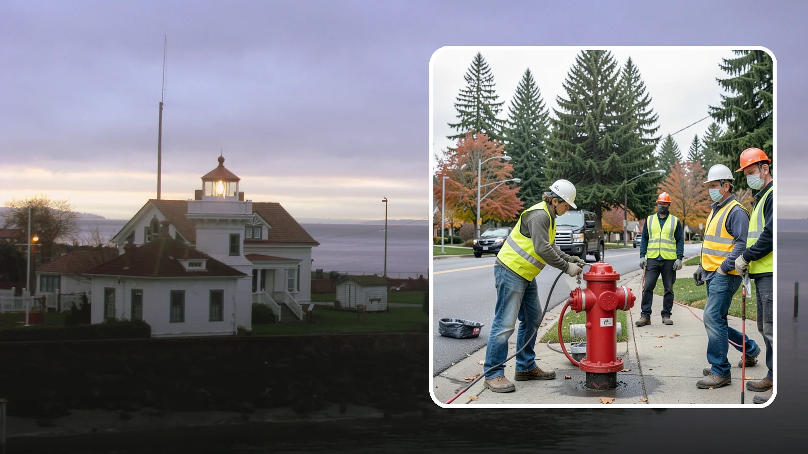 Hydrant Painting in Mukilteo, Snohomish County, WA - Cleaning and repainting of fire hydrants for visibility, corrosion protection, and color coding.