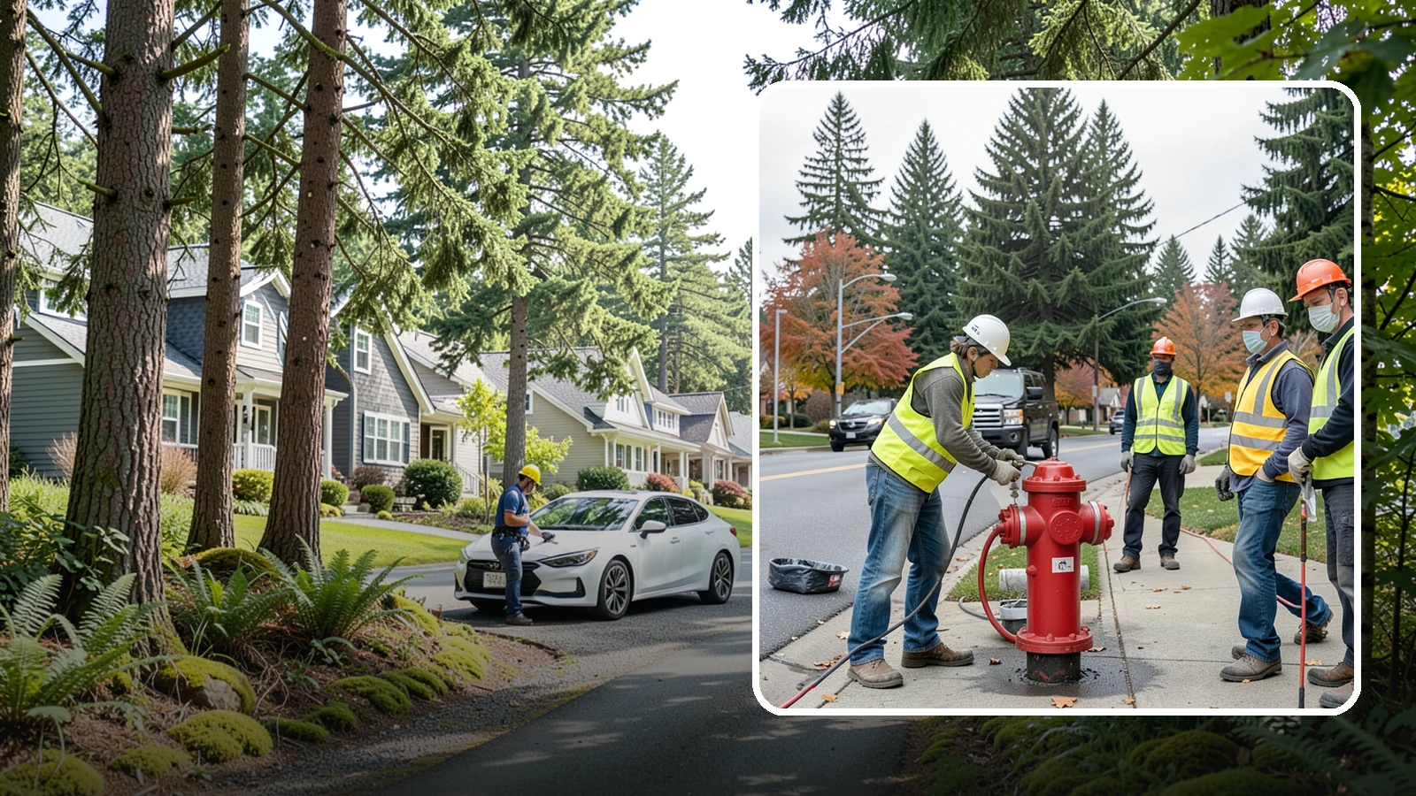 Hydrant Painting in Normandy Park, King County, WA - Cleaning and repainting of fire hydrants for visibility, corrosion protection, and color coding.