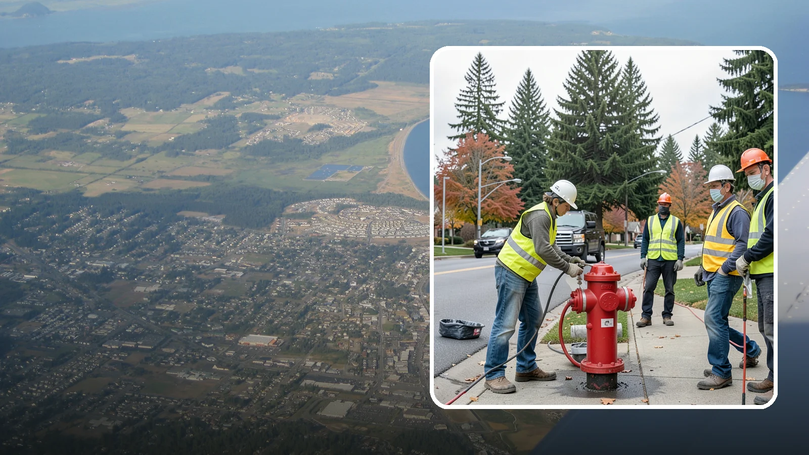 Hydrant Painting in Oak Harbor, Island County, WA - Cleaning and repainting of fire hydrants for visibility, corrosion protection, and color coding.