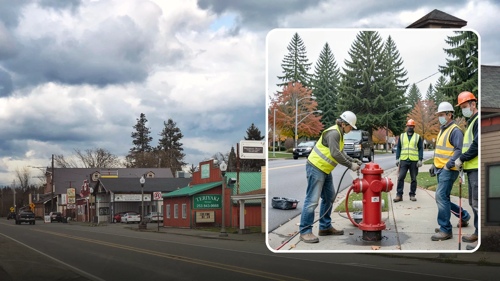 Hydrant Painting in Roy, Pierce County, WA - Cleaning and repainting of fire hydrants for visibility, corrosion protection, and color coding.