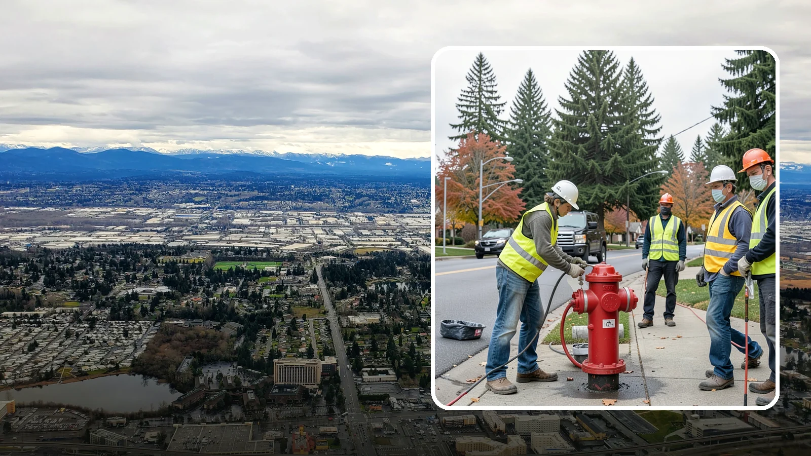 Hydrant Painting in SeaTac, King County, WA - Cleaning and repainting of fire hydrants for visibility, corrosion protection, and color coding.